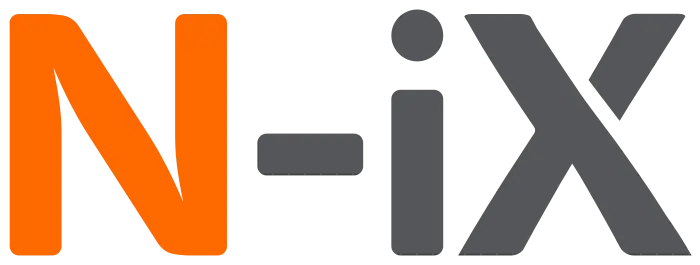 N-iX software development company logo on black