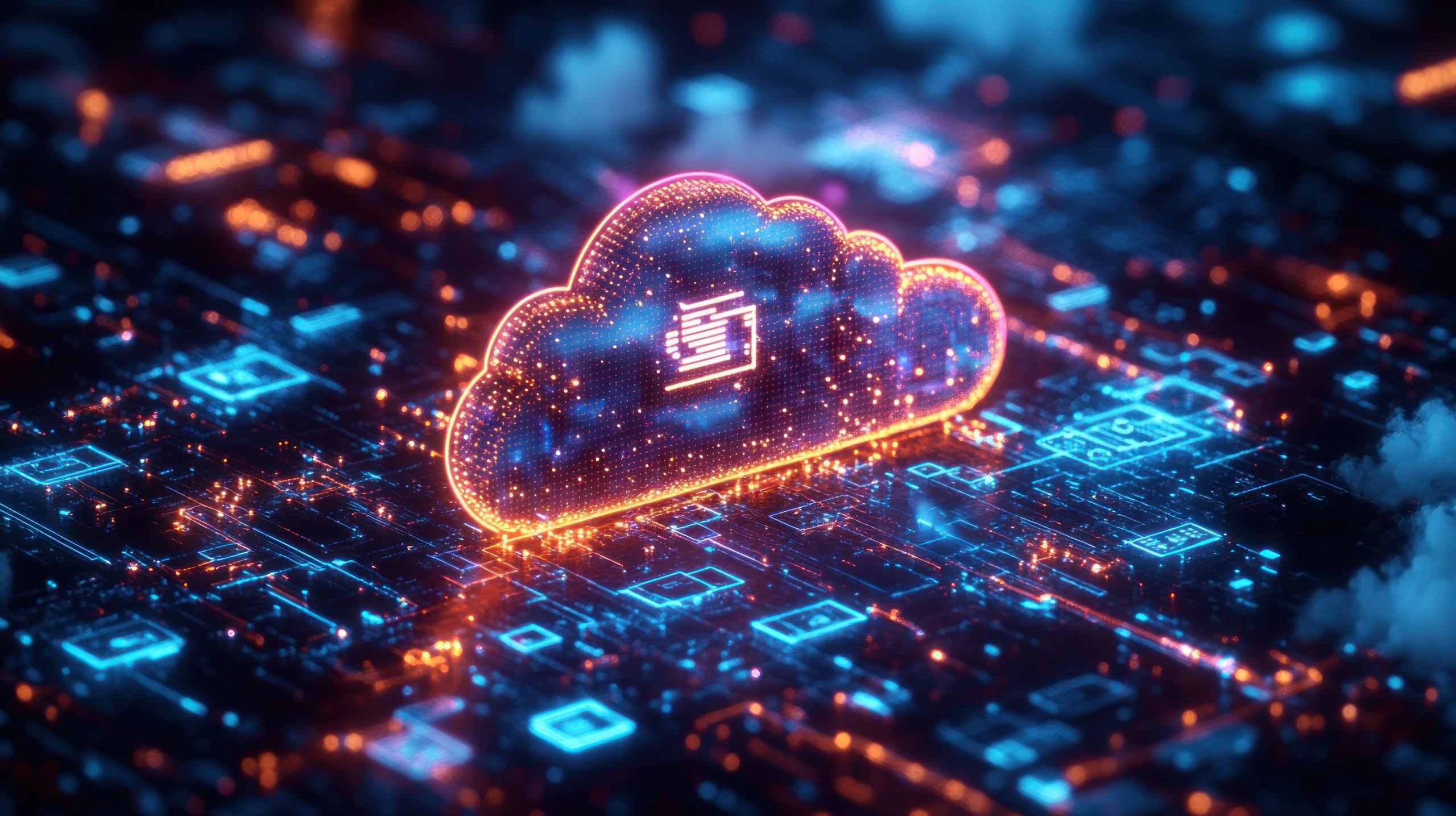 Neon visualization of cloud environment